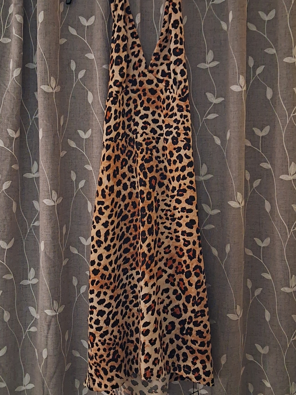 Animal Print V-Neck Dress - Leopard Print